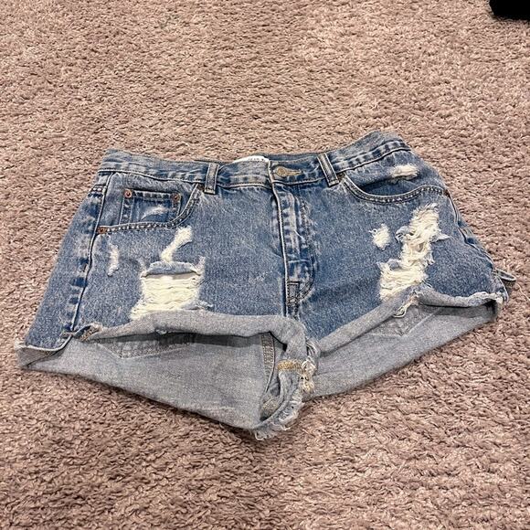 Pull&Bear Pants - Pull&Bear Distressed medium wash denim shorts daisy dukes size 30